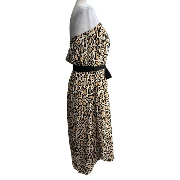 Lane Bryant Leopard Print Tube Tie Dress Strapless Women's PLUS Size 18/20 - Picture 7 of 10